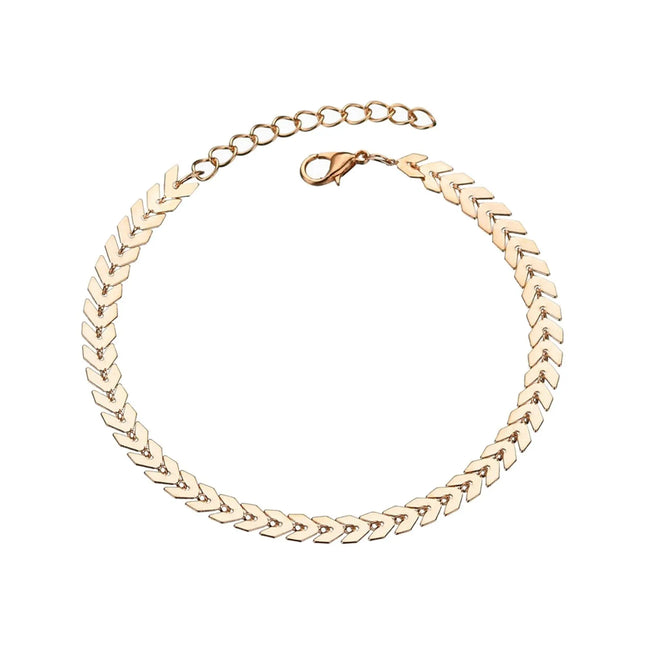 Mom Bracelet Gold Plated Layered Heart Anklet Layering Beads Boho Ankle Bracelet Simple Dainty Summer Beach Foot