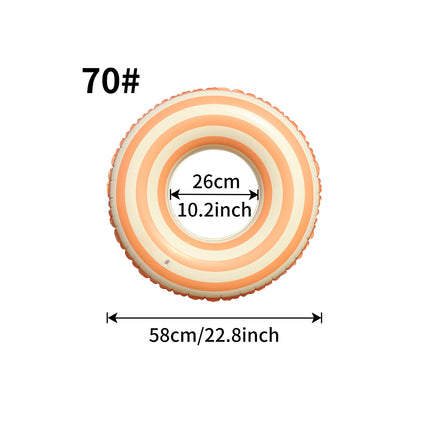 1PC Large Striped Inflatable Pool Floats, Swimming Pool Tubes, Classic Striped Swimming Rings for Adults