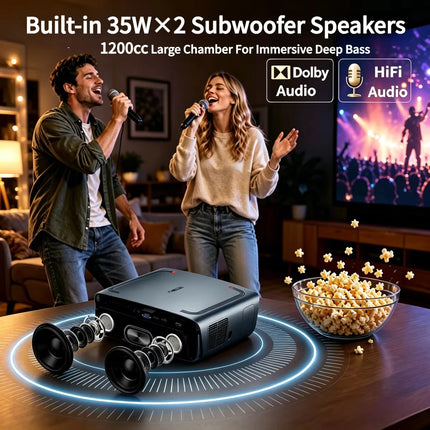 4200 ANSI 4K UHD Projector Native 1080P Android 14 Google TV Beamer 2.4G+5G WiFi6 TOF Auto Focus Dual Speaker Home Theater 2026