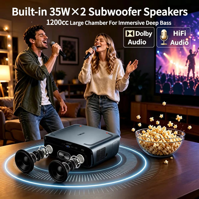 4200 ANSI 4K UHD Projector Native 1080P Android 14 Google TV Beamer 2.4G+5G WiFi6 TOF Auto Focus Dual Speaker Home Theater 2026