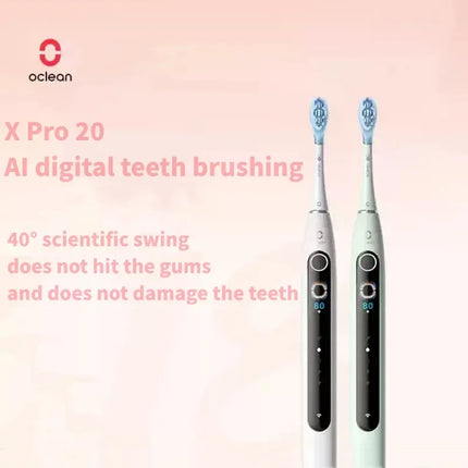 Oclean X pro 20 AI Electric Toothbrush for Adults with Micro-Sweep Vibration IPX7 Waterproof Adult Oral Care with Visualization