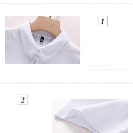 Korean version pure cotton lapel short sleeved women's T-shirt summer new high-end polo shirt embroidered casual plus size top