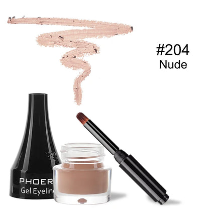 PHOERA 10 Colors Waterproof Eyeliner Gel With Brush Colorful Long-lasting Eye Liner Cream Makeup Tools Women Cosmetics TSLM1