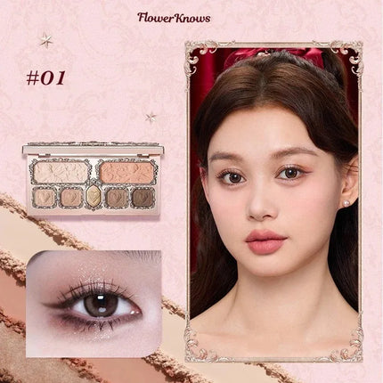 Original Flower Knows Chocolate Wonder-Shop Highlighter Contour Powder Face Palette For Women Bronzer Illuminator Highend Makeup