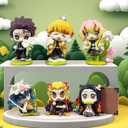 2029-A Set of 6 Non Repeating Blind Box Toys, Ghost Extinguish Series, Set Up on The Table To Give Away Hot Selling Products