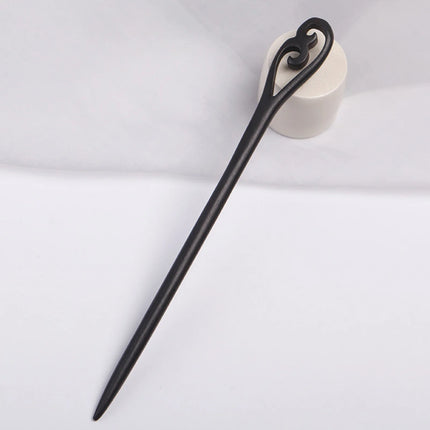 Ebony Wood Hairpins Handmade Purple Sandalwood Hair Stick for Women Fine Pattern Vintage Chinese Hair Pin Accessories