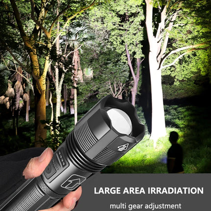 Aluminum Alloy XHP70.2 XHP50.2 Tactical Hunting Torch 4 Core Led Flashlight 18650 AAA Battery Usb Rechargeable Zoomable Lantern