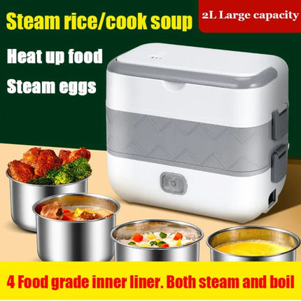 Portable rice cooker insulated meals a musthave portable insulated lunch box office workers Bento Box SelfHeating Steaming Box