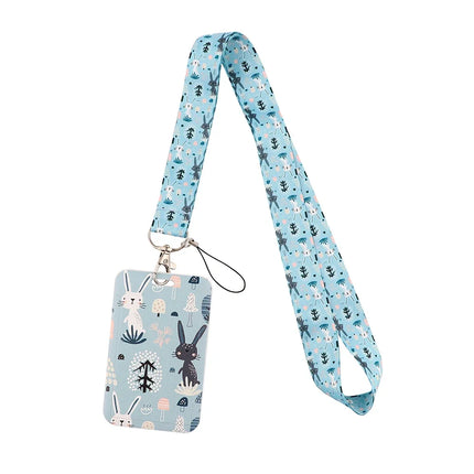 New Sakura Cherry Blossoms Flower lanyard card ID Badge Holder Keychain Pass Gym Mobile Kids Key Holder Key Rings Gift