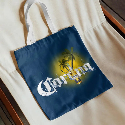 C-CoronaS E-Extra Beer Storage Bags Canvas Double-Sided Print Handbag Daily Lightweight Shopping Tote Bag Eco-Friendly