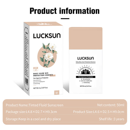 Daily Glow Tinted Sunscreen SPF40 50ml - 3-in-1 Moisturizing Sun Protection with Tone Adapt Technology for Natural Coverage