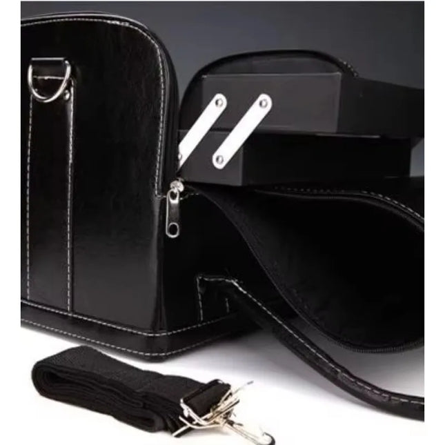 Close-Up Leather Magic Bag – Professional Magician Carrying Case for Stage & Street Magic, Illusion Props, Mentalism Accessories