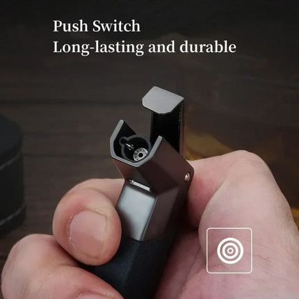 HONEST Outdoor Adventure BBQ Windproof Turbo Jet 1300 C Turbo Torch Cigar Lighter Keyring Gas Lighter Men's Smoking Gadget