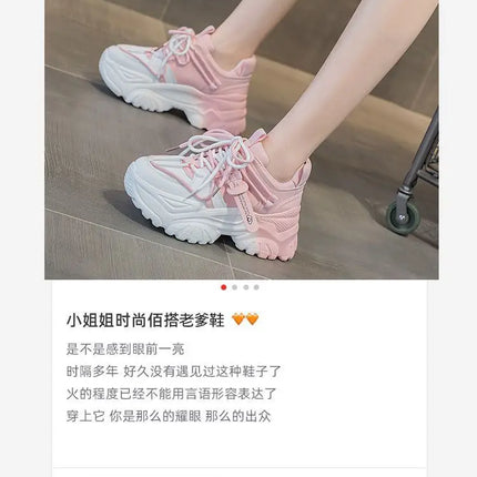 Women's Shoes Casual Shoes Spring Sneakers Platform Woman-shoes Tennis Female Fashion Thick Sole 2024 Roses Trainers Increased I