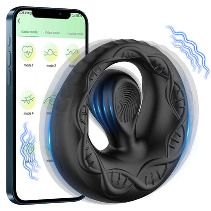 Spherical Sperm Lock Ring APP Bluetooth Remote Control Male Vibration Prostate Exercise Massage Vibration Ring Adult Product