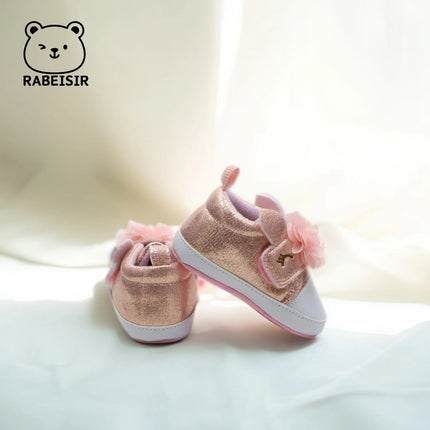 RABEISIR baby shoes princess shoes baby walking shoes 6-12-18 months soft sole breathable