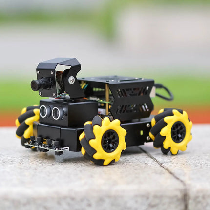 Yahboom Raspbot V2 AI Large Model Robot Car Kit with Camera Mecanum Wheel Toy Educational Python Programming for Raspberry Pi 5