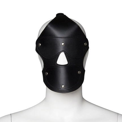 PU Leather Harness Face Mask Cool Black Headgear BDSM Bondage Restraint Muzzles Ball Mouth Gag Sex Toys for Couples Adult Games