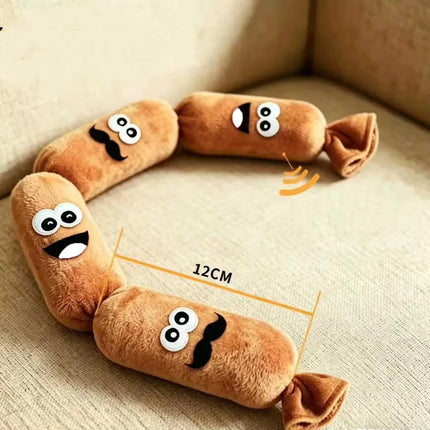 Funny Squeaky Dog Toy Bite Resistant Plush Chew Toy Interactive Teeth Cleaning Molar Toy For Puppy Dogs Self Play Entertainment