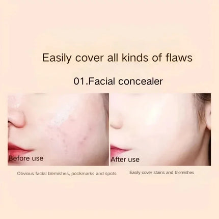 Concealer Cream Waterproof Full Coverage Concealer for All Skin Tones Tattoos Scars Dark Circles Acne Spots Foundation Makeup