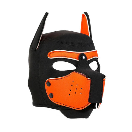 Adjustable Neoprene Puppy Play Hood Mask Pet Roleplay Padded Dog Head Mask BDSM Bondage Gear Adult Fetish Sex Toy for Men Women