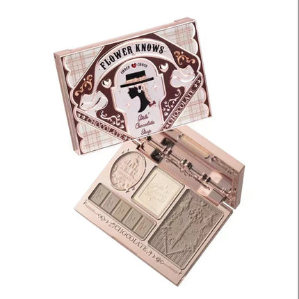 Original Flower Knows Chocolate Wonder-Shop Highlighter Contour Powder Face Palette For Women Bronzer Illuminator Highend Makeup