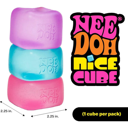 Schylling Needoh Gel Ice Cube Toy, Square Decompression Squishy Stress Ball, Vent Squeeze Toy, Stress Relief Sensory Fidget Toy