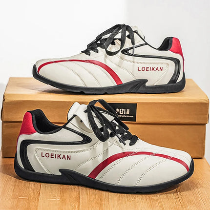 2026 Spring New Men's Fashion Striped Decorative Low-Top Sports Shoes Retro Sporty Casual Sneakers Tennis Shoes