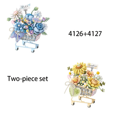 LOZ Building Blocks Flower Model Kit DIY Assembly Artificial Flower Educational Toy Desktop Ornament Valentine Gift for Girls