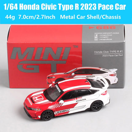 MiniGT 1/64 Scale  Nissan Skyline GTR Racing Z Honda Civic Cadillac V 911 GT3 McLaren Datsun 510 Pickup Truck  Car Model Toy