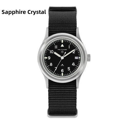 Militado ML14 36mm Watch VH31 Sweep Second Quartz Movement Watch Sapphire Crystal Super Luminous BGW9 C3 100m Waterproof Watches
