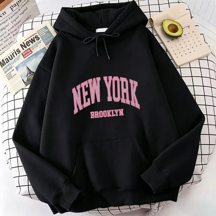 2026 Graphic Hoodies New York Brooklyn Print Hoodies Spring Autumn Winter Casual Hoodies Sweatshirts Men Women Tops