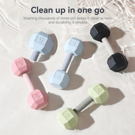 Baby Silicone Teething Cartoon Dumbbell Rattle Toy Babies' Sensory Cognitive Toys Move The Music Bell Baby Crib Toys Baby Gifts