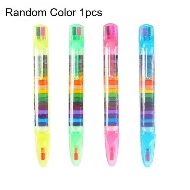 1pc 20 Color Interchangeable Core Oil Painting Crayon Best Colored Crayon Student's Washable Paintbrush Fancy Graffiti Painting