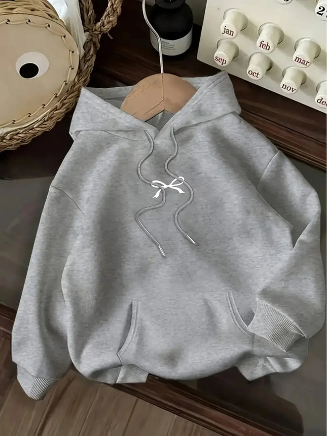 Casual Women Hoodie with Butterfly Print Kangaroo Pocket Long Sleeves Casual Stylish Pullover Hooded Sweatshirt with Drawstring