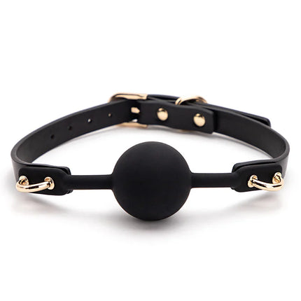 Black Silicone Mouth Gag Ball Adjustable Belt Mouth Sex Toys For Adult SM Games Sexy Shop Erotic Accessories Flirting toys ﻿