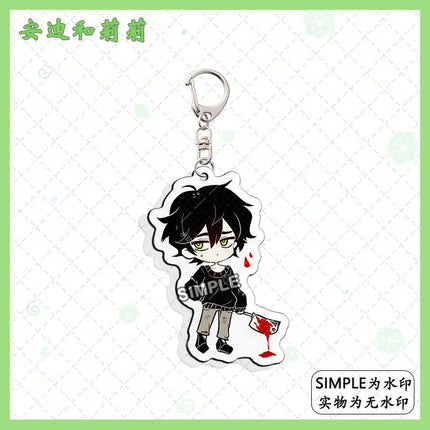 Game The Coffin of Andy and Leyley Cosplay Acrylic Keychain Women Man Cute Key Chain Key Ring Bag Charm Ornament Accessories