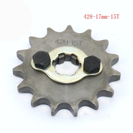 Front Engine 428# 10T 11T 12T 13T 14T 15T 16T 17T 18T 19T Teeth 17mm 20mm Chain Sprocket With Retainer Plate Locker