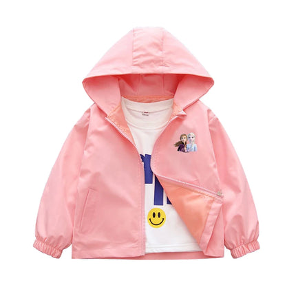 Children's Mickey Hooded Jacket 1-10 Years Autumn Boy's Windbreaker Zipper Hoodie Baby Boys Birthday Present Jacket Cosplay Coat