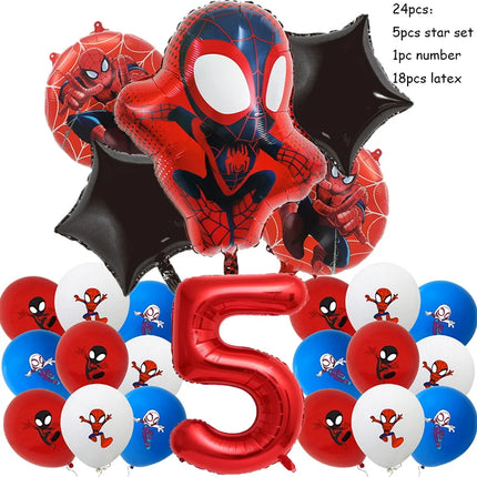 Spidey And His Amazing Friends Happy Birthday Party Decorations SpiderMan Theme Balloons Supplies Tablecloth Tableware Kids Gift