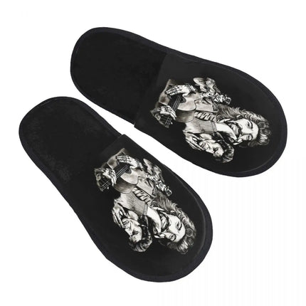 Custom Camaron De La Isla Memory Foam Slippers Women Comfy Warm Musician Flamenco Singer House Slippers
