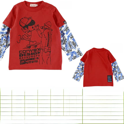 ex Cotton Long Sve T-irt Cartoon Print Spring Summer Autumn Breathable Lightweight round Ne Tee for 8 Years Old Kids