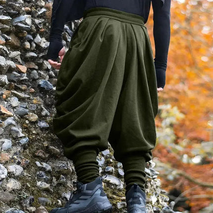 Spring Men High Street Drooping Harlen Pants Casual Solid Color Oversized Drawstring Joggers Outdoor Climbing Legging Trousers