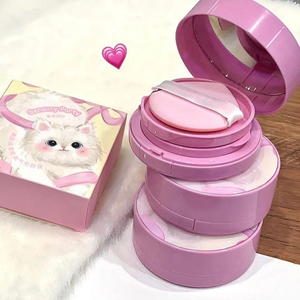 Two In One Cushion Matte Powder & Concealer Makeup Oil-Control Foundation Makeup Pore Invisible Concealer Long-Lasting Makeup