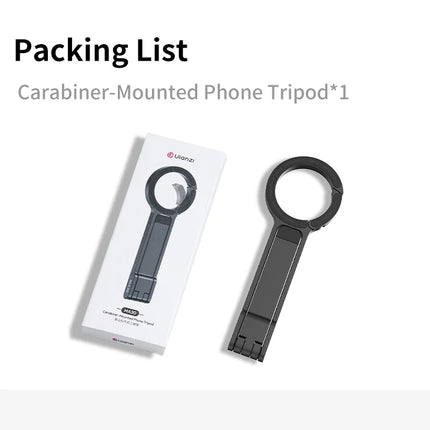 Ulanzi MA30 Carabiner-Mounted Phone Tripod for iPhone 15 14 13 12 Pro/Pro Max Dual-sided Magnet Tripod Desk Mount Phone Handle