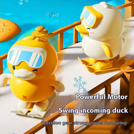 Educational Spring-Up Jumping Duck, Wind-Up Yellow Duck, Cute Cartoon Animal Educational Toys, Children's Toys and Gifts