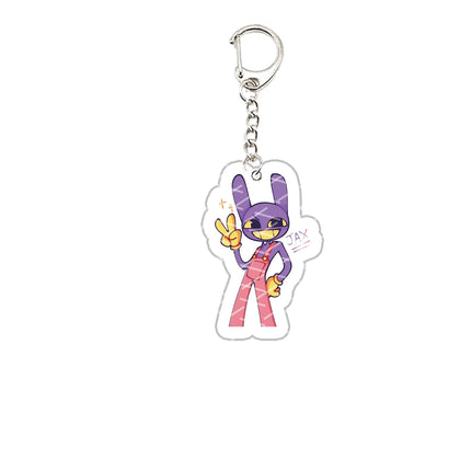 Acrylic The Amazing Digital Circus Keychain Pomni Jax Ragatha Gangle Kinger Keyring Key Chain for Accessories Bag Fans Gift