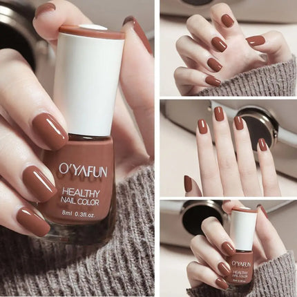 Glossy 8ml Nail Polish No-bake False Nail Nail Art Manicure Quick Dry Tearable Nail Art Oily Mood Nail Polish Woman