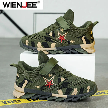 New Children Sneakers for Boys Mesh Breathable Running Sports Shoes Fashion Leisure Trainers Kids Walking Size 29-39