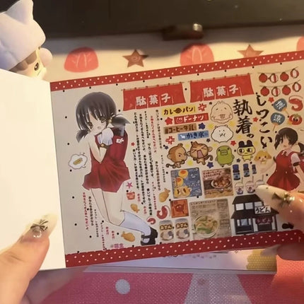 Y2K Japanese Cute Anime Girl Cut Film Sticker Book Journal Phone Case DIY Scrapbook Sticker Kawaii Decoration Stickers
